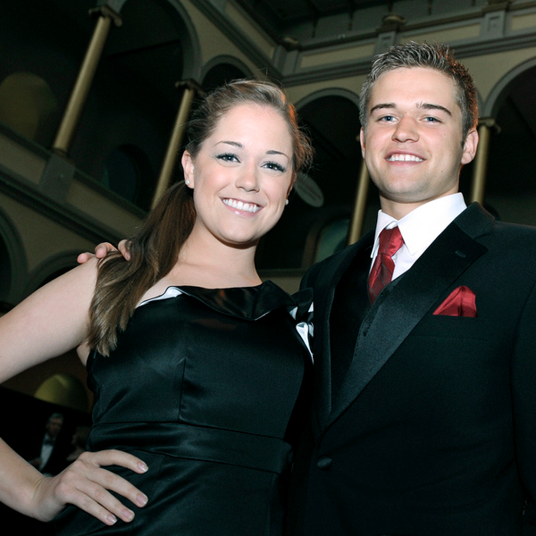 Robbie and Brittany Bergquist receive the Jefferson Award for their public service supporting military members, June 2011.