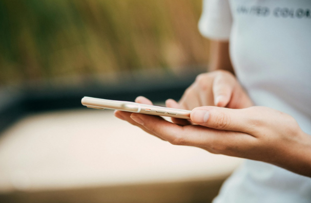 Close-up of a person holding a smartphone